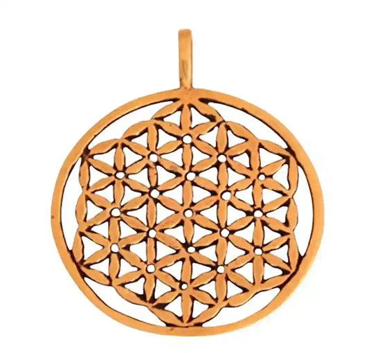 Blume des Lebens  Anhänger Bronze Schmuck Kraft Energie Licht Liebe