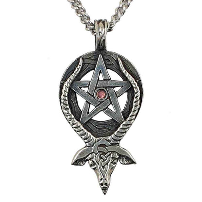 Bock Mit Pentagramm Anhänger Schmuck - Pentagramm - 33x43mm