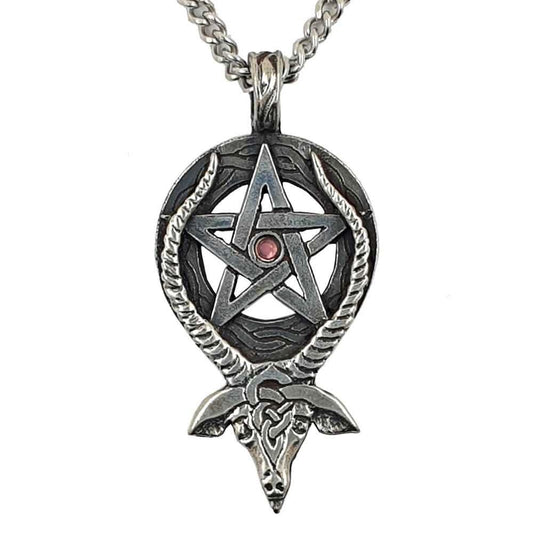 Bock Mit Pentagramm Anhänger Schmuck - Pentagramm - 33x43mm - Firma Holzenplotz - Silberketten - Goldketten.de