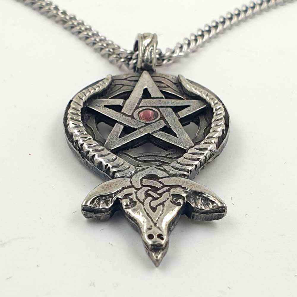 Bock Mit Pentagramm Anhänger Schmuck - Pentagramm - 33x43mm