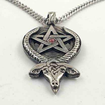 Bock Mit Pentagramm Anhänger Schmuck - Pentagramm - 33x43mm