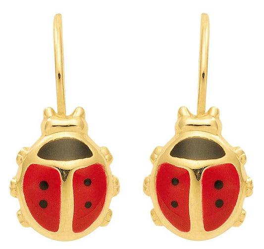 Boutons Marienkäfer 333 Gelbgold - Firma Holzenplotz - Silberketten - Goldketten.de
