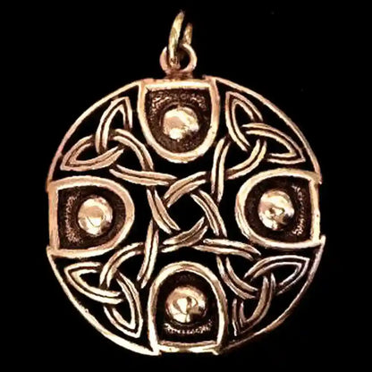 Bronzeanhänger Ancient Celtic Cross Schmuck - Keltische Knoten - 45x35mm