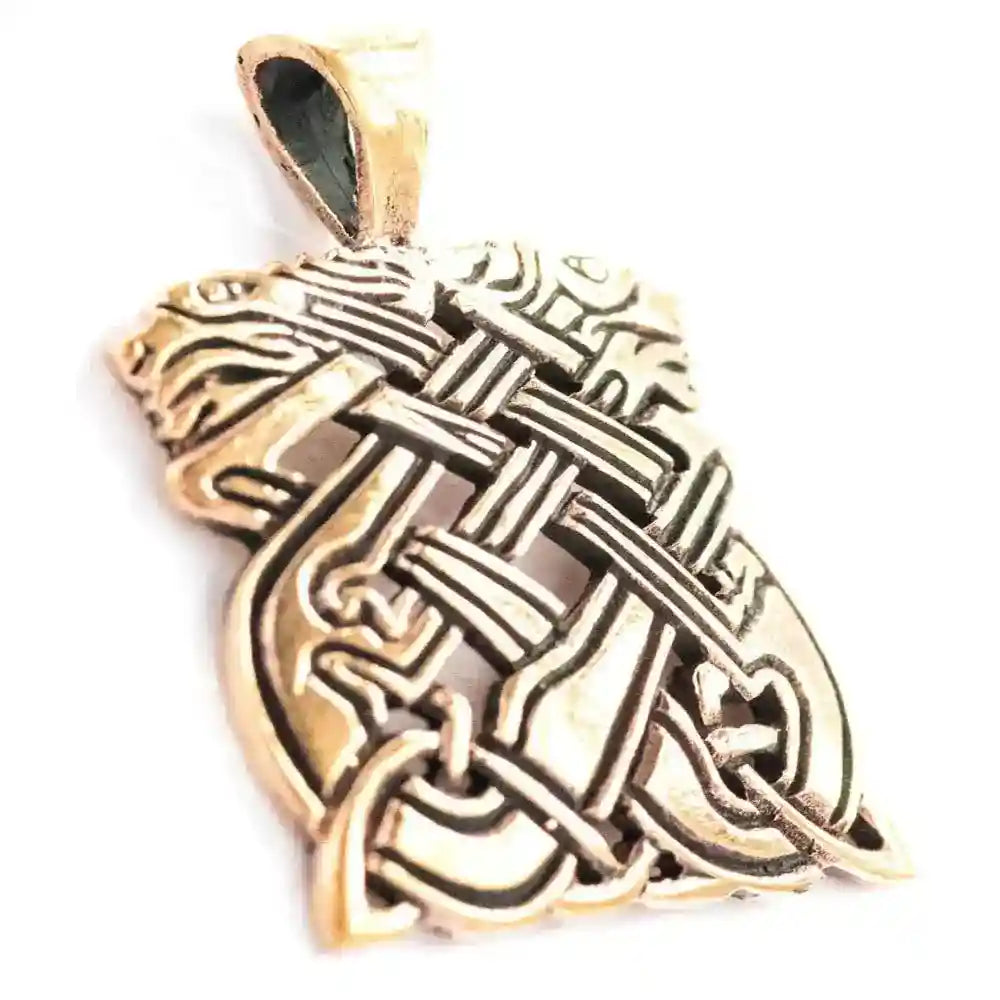 Bronzeanhänger Anderswelthunde Schmuck - Keltische Knoten , Pferd - 29x22mm