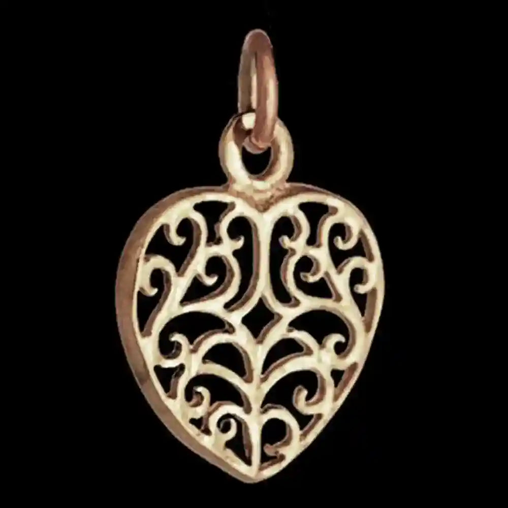 Bronzeanhänger Celtic Heart Anhänger Schmuck - Liebe - 20x14mm - Firma Holzenplotz - Silberketten-Goldketten.de 