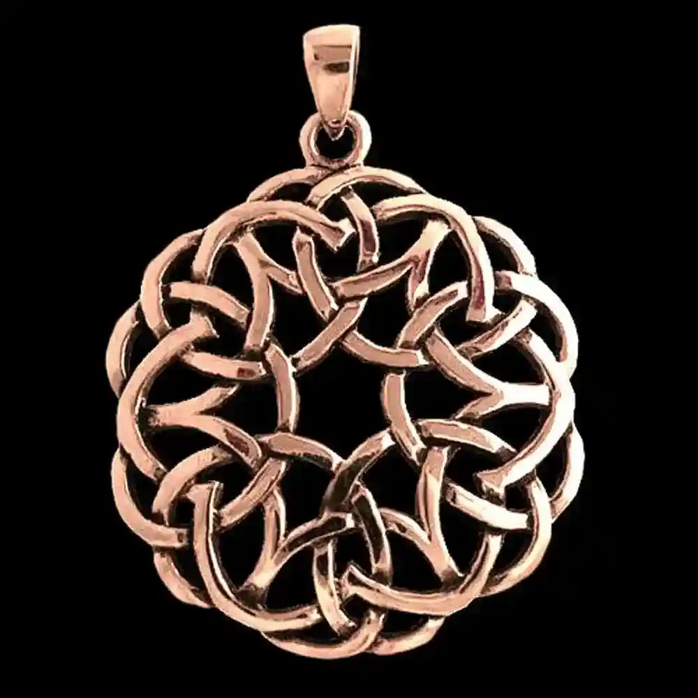 Bronzeanhänger Schmuck - Keltische Knoten , Pflanzen ,  43x32mm