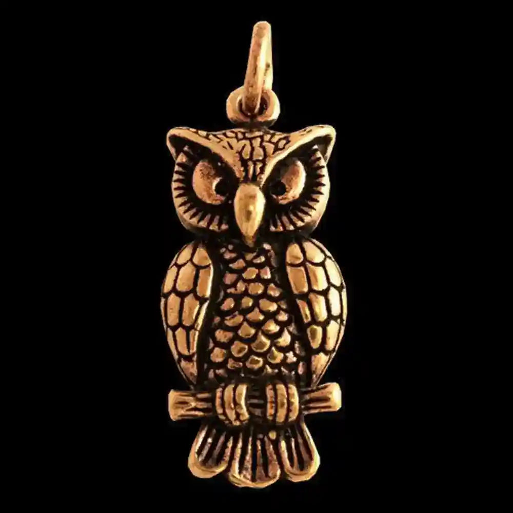 Bronzeanhänger Eule Uhu Schmuck - Sonstige Tiere - 37x14mm