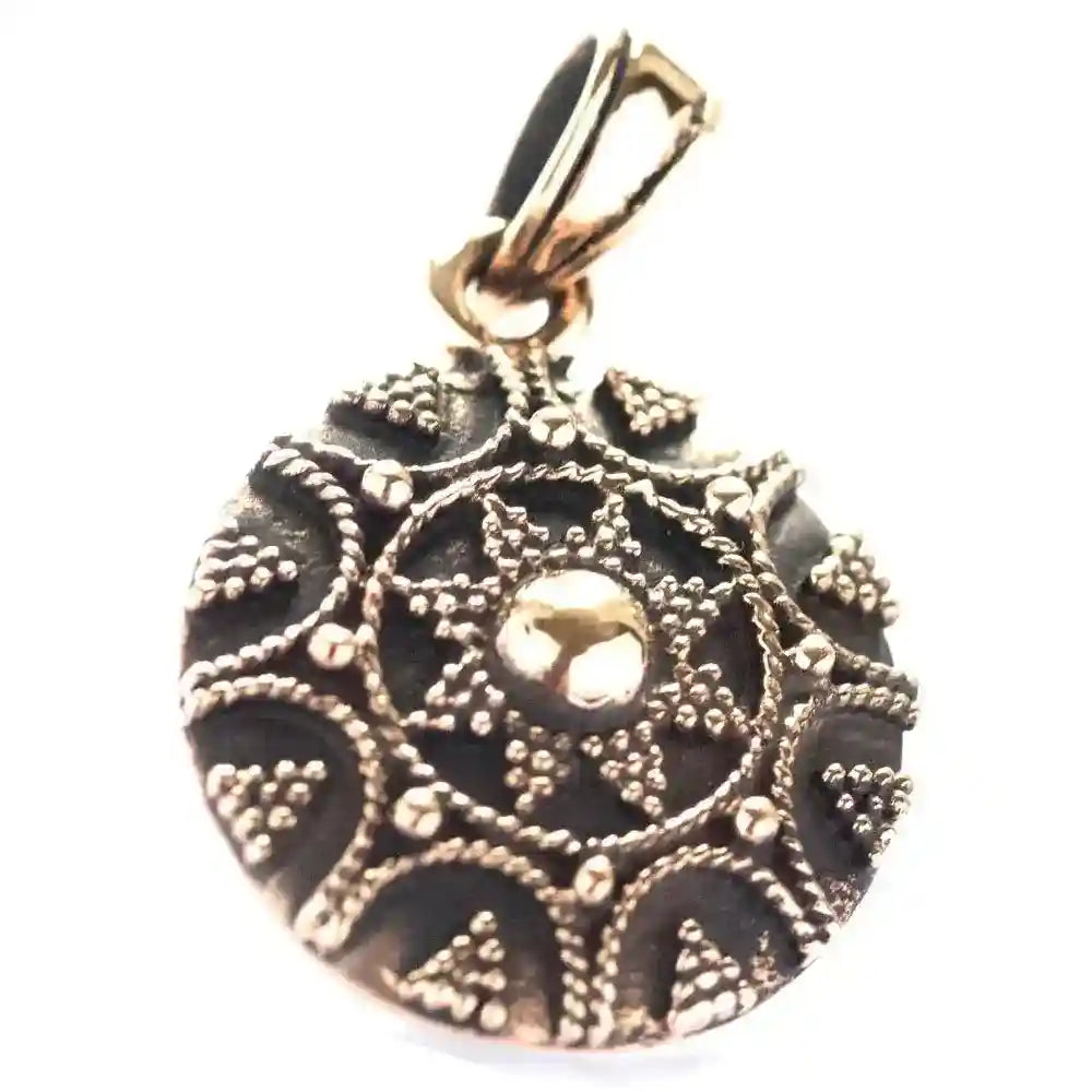 Bronzeanhänger Goldene Sonne Schmuck sehr edel - Sonne - 35x24mm