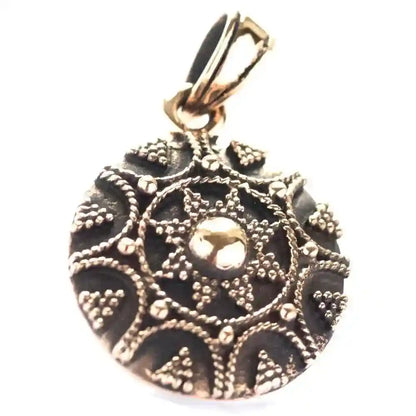 Bronzeanhänger Goldene Sonne Schmuck sehr edel - Sonne - 35x24mm