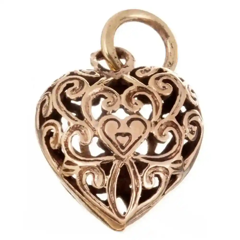 Bronzeanhänger Herz Anhänger Schmuck - Liebe - 23x14mm