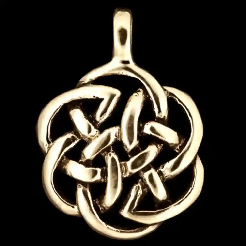 Bronzeanhänger Keltische Blume Schmuck - Keltische Knoten - 31x22mm