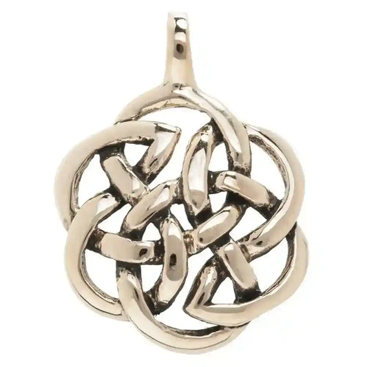 Bronzeanhänger Keltische Blume Schmuck - Keltische Knoten - 31x22mm