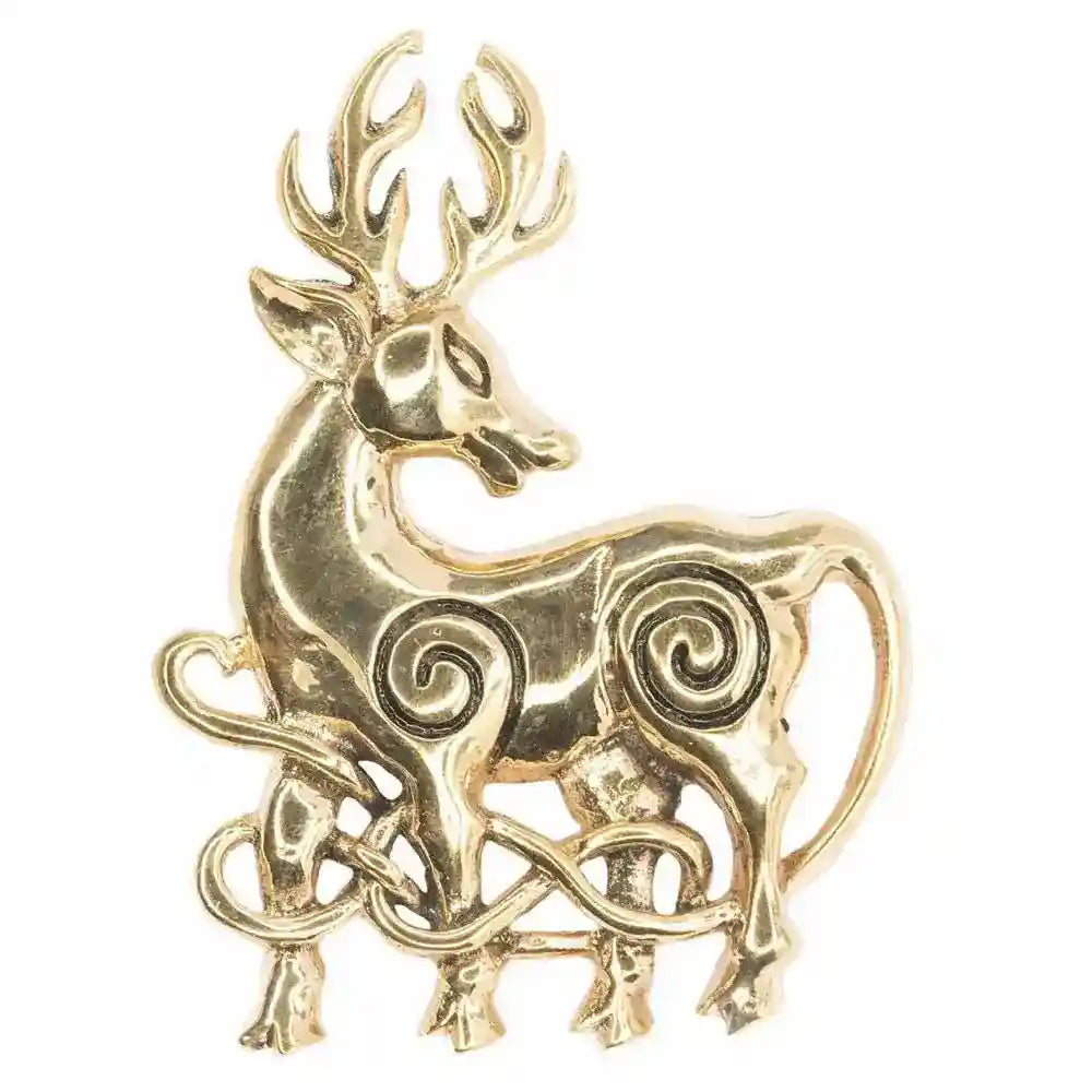 Bronzeanhänger Keltischer Hirsch Schmuck - Keltische Knoten , Sonstige Tiere - 40x30mm