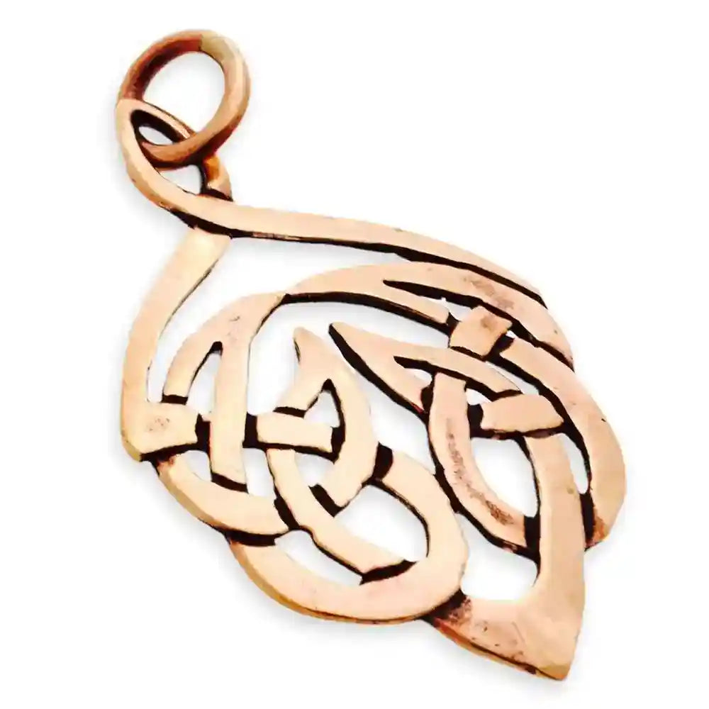 Bronzeanhänger Keltischer Vogel Schmuck - Keltische Knoten , Vögel - 35x19mm