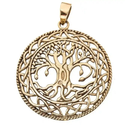 Bronzeanhänger Lebensbaum Runa Schmuck - Keltische Knoten , Pflanzen , Sonstige Tiere - 45x35mm
