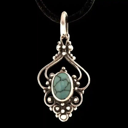 Bronzeanhänger Türkis  Schmuck - sonstige Symbole - 33x15mm