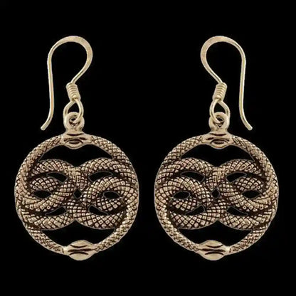 BronzeOhrhänger, Ohrringe Zwei Schlangen Aurin Auryn - Firma Holzenplotz - Silberketten-Goldketten.de 
