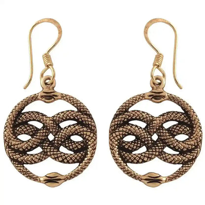 BronzeOhrhänger, Ohrringe Zwei Schlangen Aurin Auryn - Firma Holzenplotz - Silberketten-Goldketten.de 
