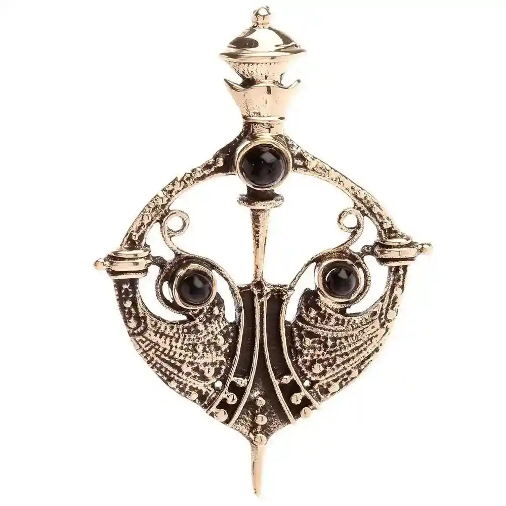 Bronzeschwert mit Onyxsteinen Bronze Schmuck Anhänger