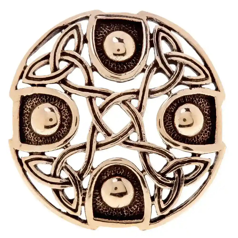 Brosche Celtic Cross Bronze Fibel keltisches Kreuz