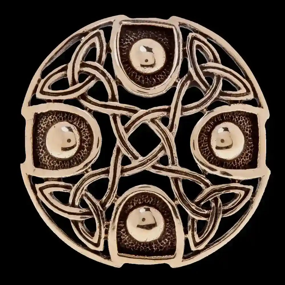 Brosche Celtic Cross Bronze Fibel keltisches Kreuz