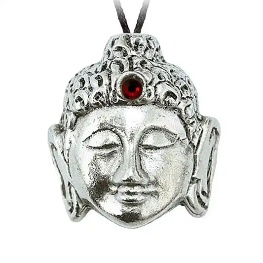 Buddha Kopf Schmuck Anhänger - Buddha - 29x26 mm