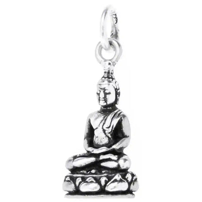 Buddha Schmuck Anhänger 925er Silber - Buddha - 25x10mm