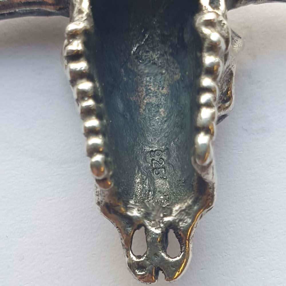 Büffelschädel sehr groß Schmuck Anhänger 925er Silber 55x38mm - Firma Holzenplotz - Silberketten - Goldketten.de