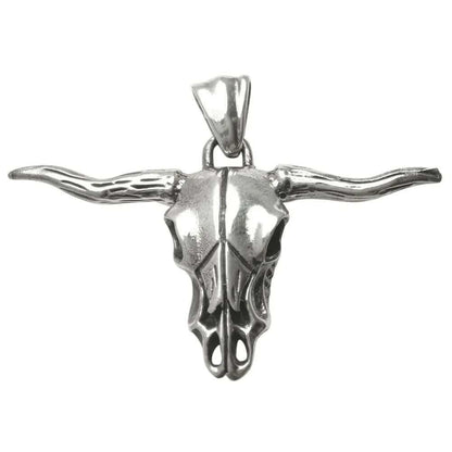 Büffelschädel sehr groß Schmuck Anhänger 925er Silber 55x38mm - Firma Holzenplotz - Silberketten - Goldketten.de