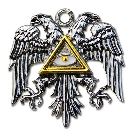 Byzantinischer Adler Anhänger Schmuck - Mittelalter , Vögel - 35x35mm