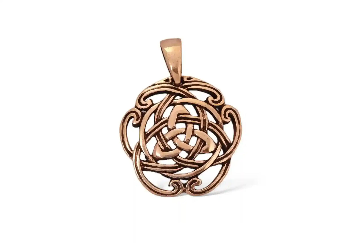 Celtic Dreifaltigkeit Bronze Anhänger Schmuck - Keltische Knoten - 27x21mm