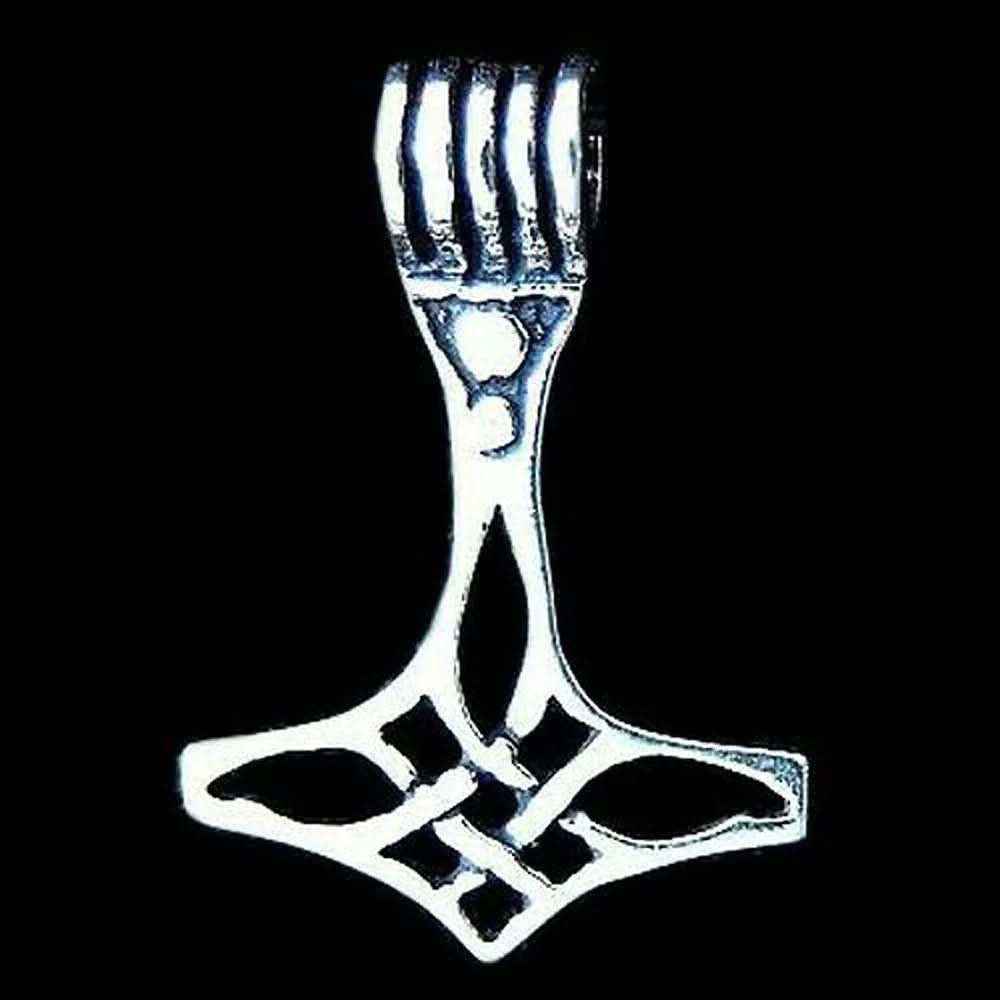Celtic-Hammer Schmuck Anhänger 925er Silber - Thorhammer - 25x17mm