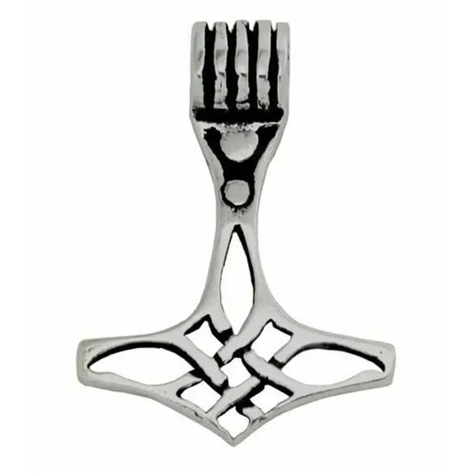 Celtic-Hammer Schmuck Anhänger 925er Silber - Thorhammer - 25x17mm