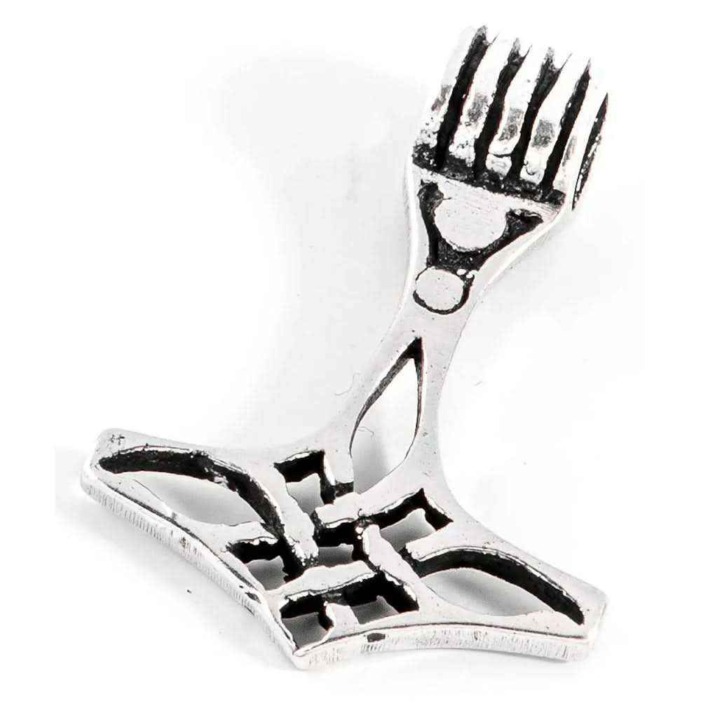 Celtic-Hammer Schmuck Anhänger 925er Silber - Thorhammer - 25x17mm
