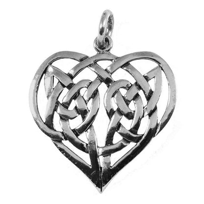 Celtic Heart Schmuck Anhänger 925er Silber 27x28mm