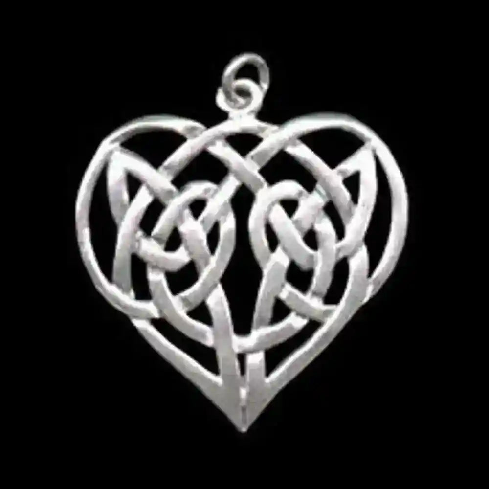 Celtic Heart Schmuck Anhänger 925er Silber 27x28mm