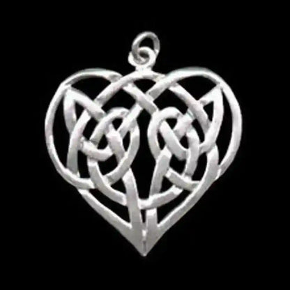 Celtic Heart Schmuck Anhänger 925er Silber 27x28mm