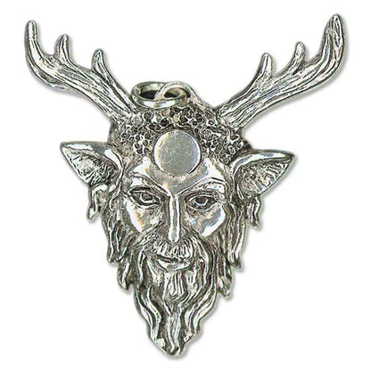 Cernunnos Schmuck Anhänger 925er Silber 27x28mm Hirschgott + Halsband
