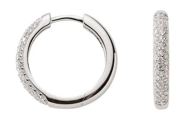 Creolen Zirkonia 925 Silber rhodiniert - Firma Holzenplotz - Silberketten - Goldketten.de