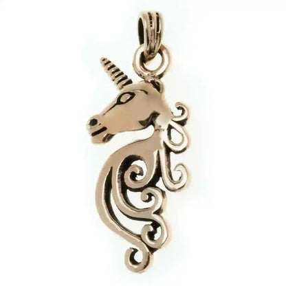 Das Goldene Einhorn Schmuck Anhänger Bronze - Einhorn , Sonstige Tiere - 30x12mm
