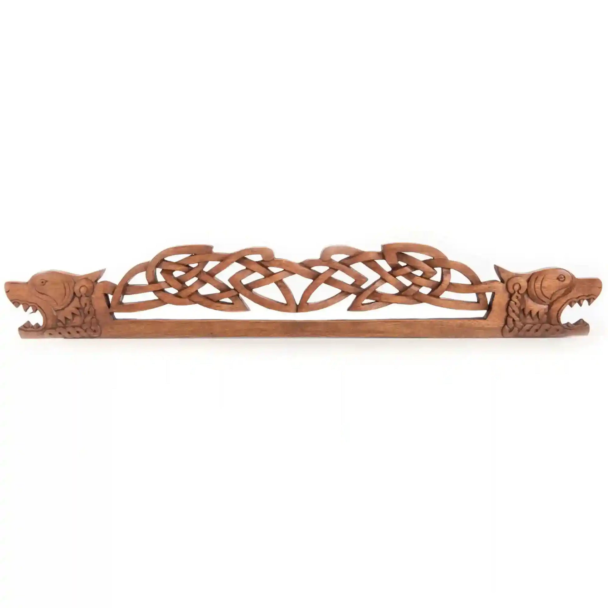 Deko Wandbild Handgearbeitet aus Holz CELTIC Wandschmuck Kelten 2 Hunde Holz