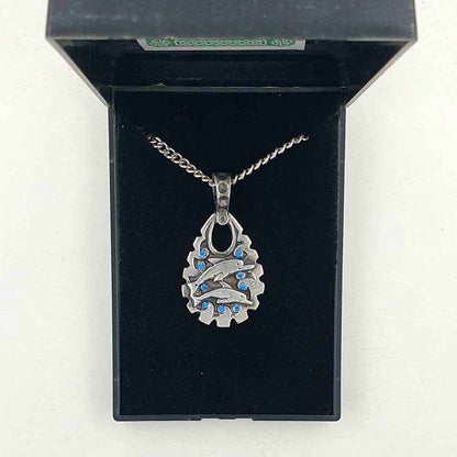 Delfine Anhänger Schmuck - Delfin - Größe: 39x21mm