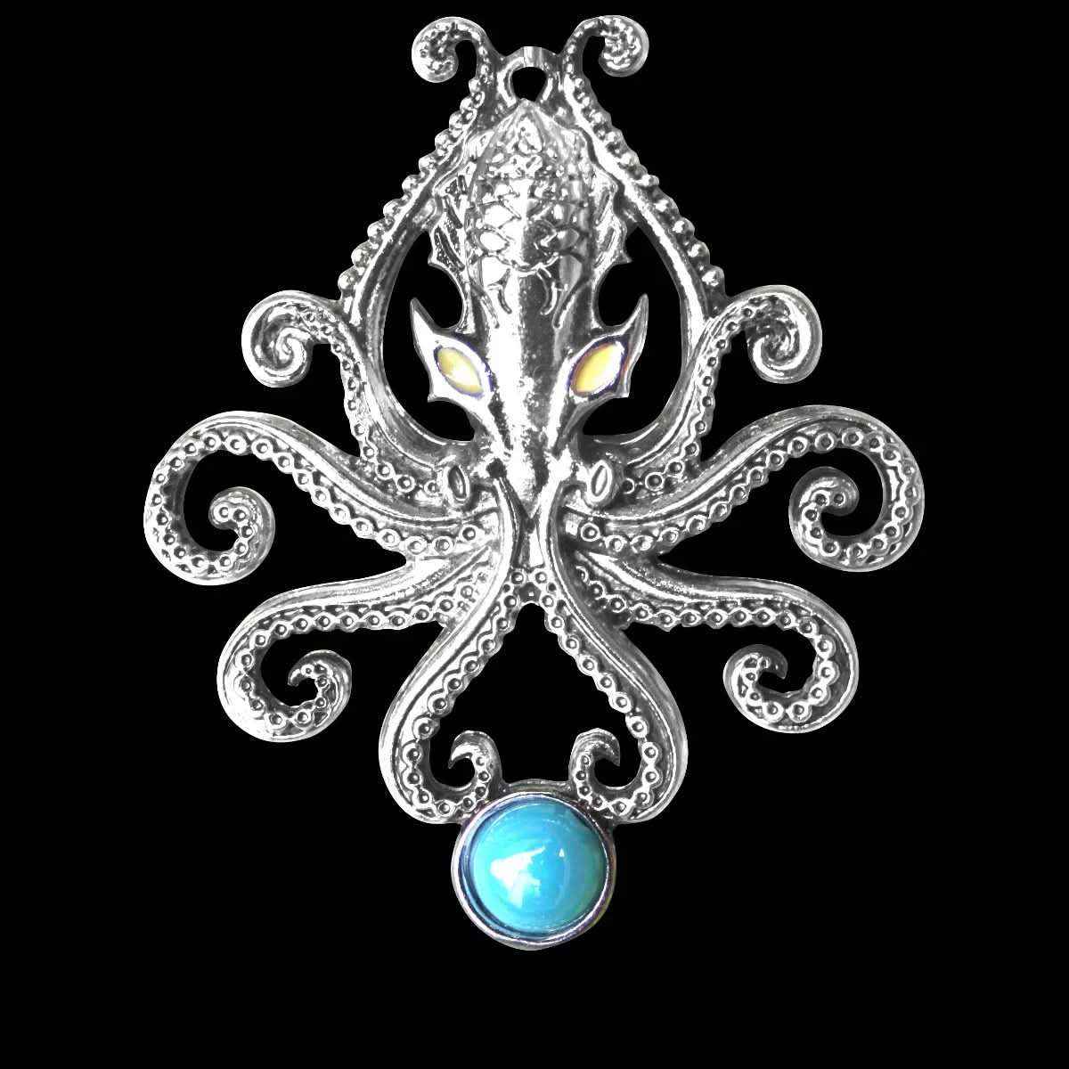 Der Kraken Anhänger Briar mystischer Schmuck Fabelwesen mit Kette Schmuckbeutel