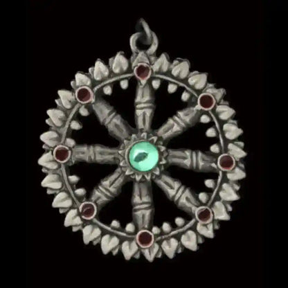 Dharma Rad - Buddha - Anhänger Schmuck Durchmesser 35mm