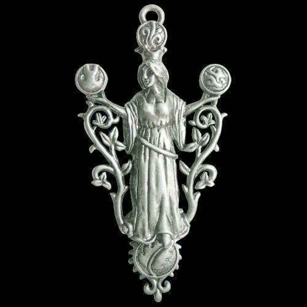 Die Ur-Gaia Anhänger Schmuck Elfen Feen  Greenwood mythisch + Halsband 65x35mm