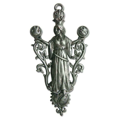 Die Ur-Gaia Anhänger Schmuck Elfen Feen  Greenwood mythisch + Halsband 65x35mm