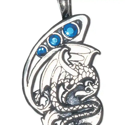 Drache Anhänger Schmuck - Drachen - 42x25mm Wikinger Swarovski Kristalle + Kette