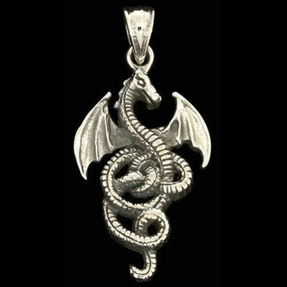 Drache Schmuck Anhänger 925er Silber - Drachen - 30x14mm