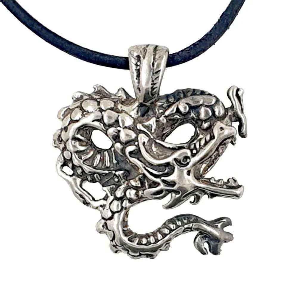 Drache Schmuck Anhänger 925er Silber - Drachen - 30x32mm