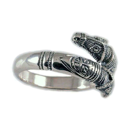 Drachenring, verstellbar klein 925er Silber Größe 52-60